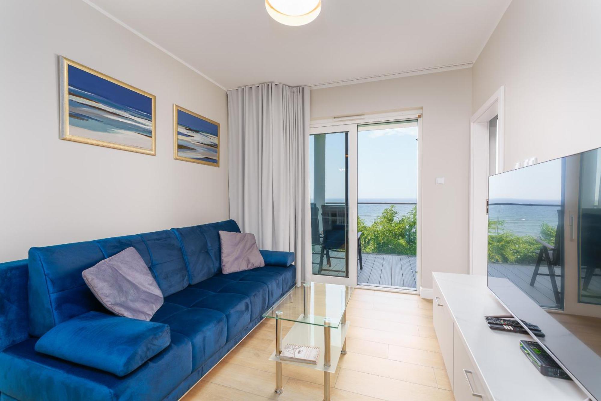 Apartament Kapitanski Z Widokiem Na Morze 4 Pietro - By Perlowa Przystan Rent Sianożęty Exterior foto