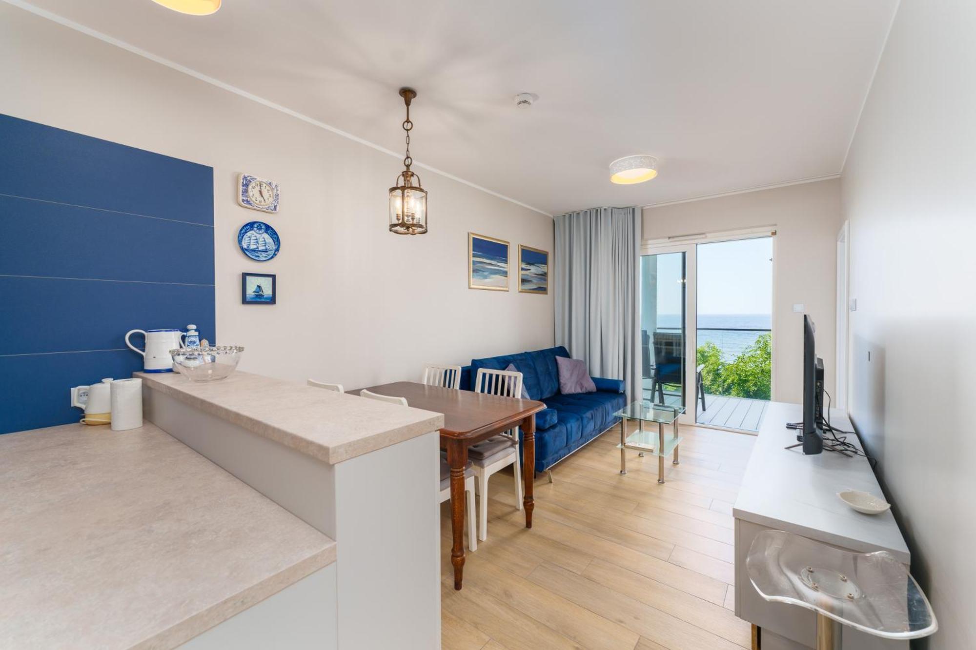Apartament Kapitanski Z Widokiem Na Morze 4 Pietro - By Perlowa Przystan Rent Sianożęty Exterior foto